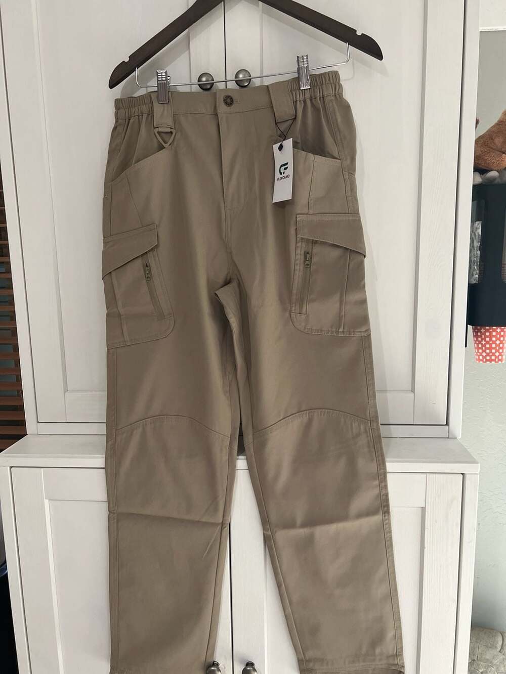 Flexcamo Tactical Series Khaki Waterproof Multi-Pocket Cargo Pants